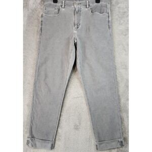 Faherty Jeans Mens Size 34 Gray 5-Pocket Straight Leg Stretch Pants Casual